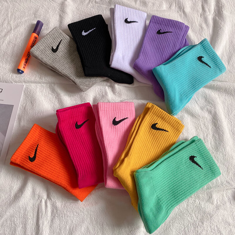 耐克(nike)旗舰官方jk袜子男女袜潮流ins简约春夏运动百搭彩色纯棉