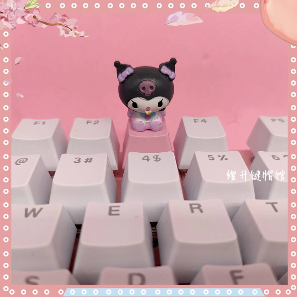 库洛米键帽 库洛米定制可爱女生个性立体单个游戏粉色创意esc机械键盘