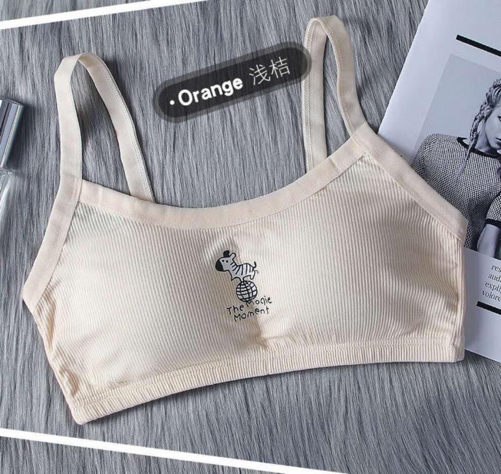 初中生131415岁女大童发育期小背心天款少女文胸2件黑黑m建议75斤90斤