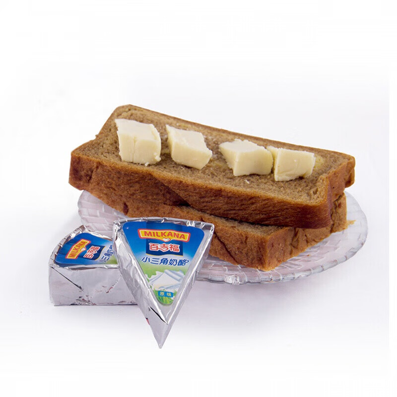京选优品百吉福小三角奶酪法国百吉福小三角乳酪早餐休闲零食原味2盒