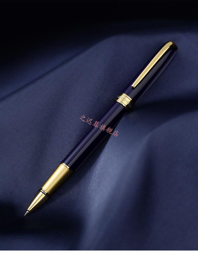 英雄宝珠笔商务重手感金属笔杆宝珠笔男士女士签名中性笔碳素水笔签字