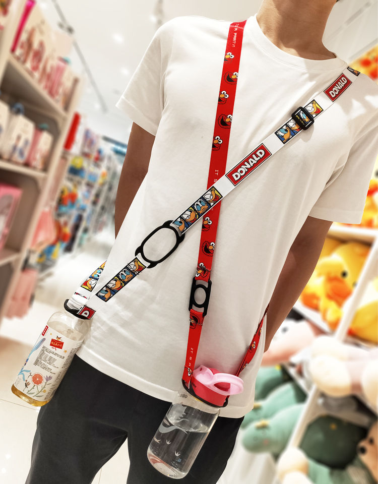 生态家居同款抖音同款水杯带子水杯带绳背带水杯挂绳矿泉水斜挎带饮料