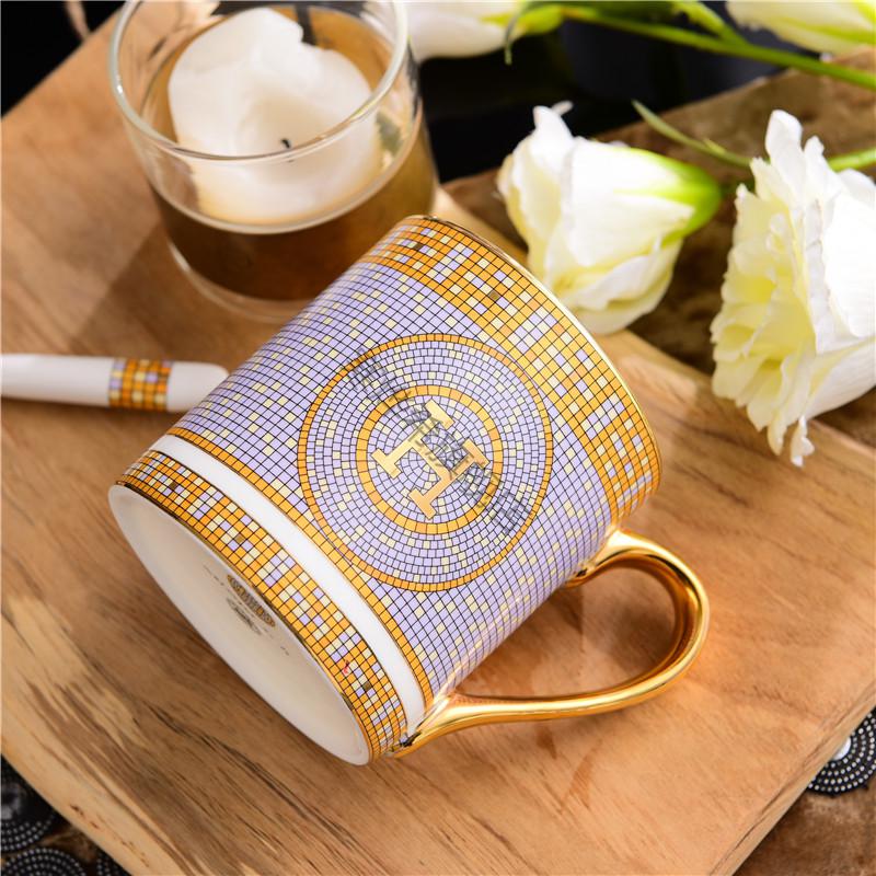 爱马仕咖啡杯爱马仕hermes欧式马克杯水杯茶杯瓷家用早餐杯情侣款牛奶
