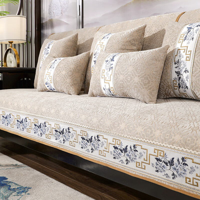 沙发靠背巾沙发靠背套沙发罩巾实木垫中式新中式防滑靠背巾盖布四季