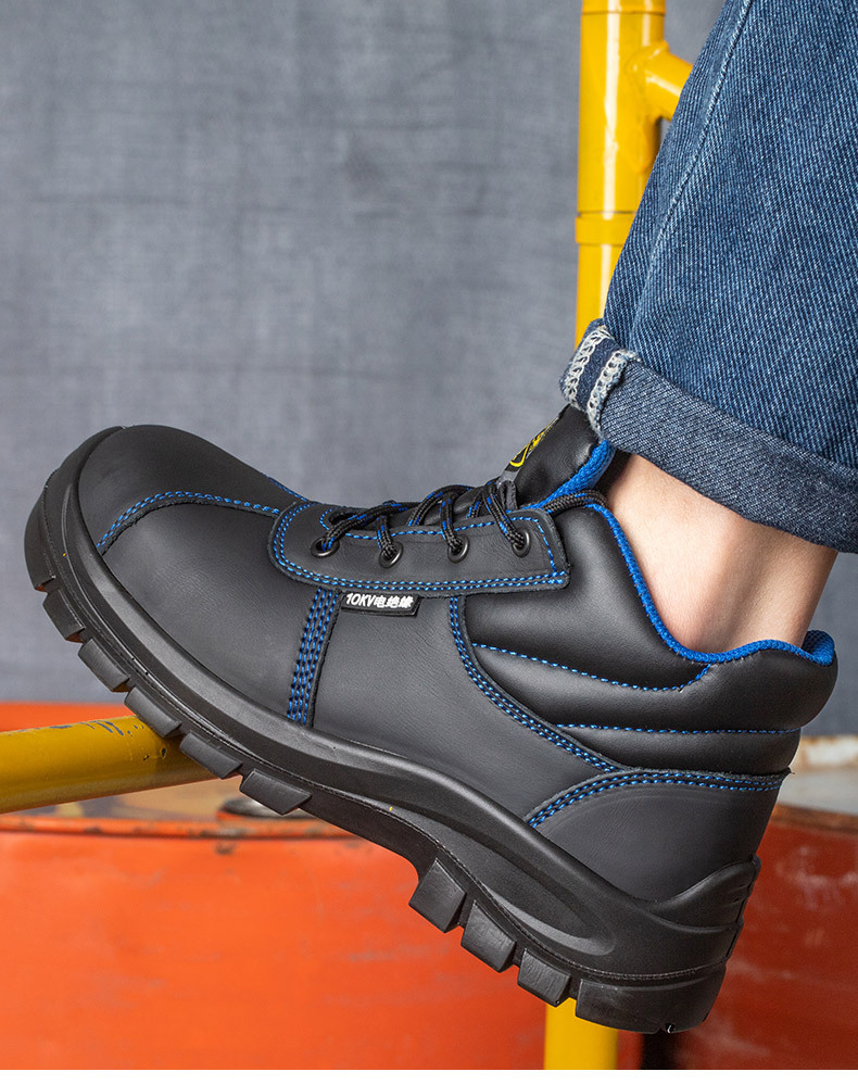 乔丹中国专卖钢头劳保鞋绝缘电工鞋10kv防砸防刺穿劳保鞋男钢头冬季