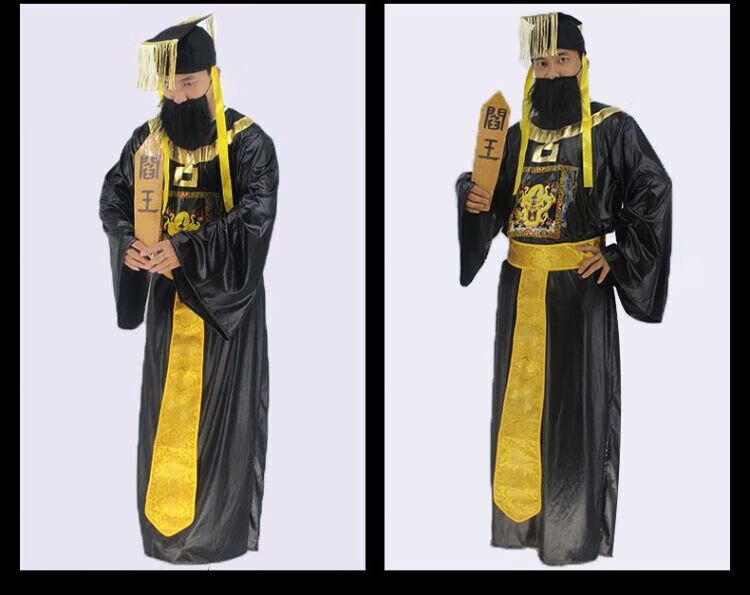 万圣节cos恐怖阎罗王服装阎王爷衣服死神道具服饰鬼神演出服 阎王服装