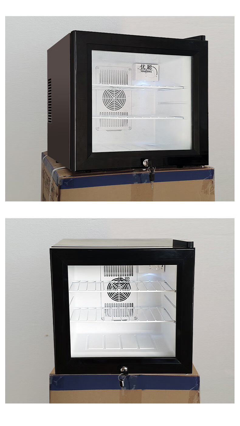 优聪学校幼儿园食品留样柜小饭桌酒店冰箱保鲜冷藏箱带单双锁优聪20l
