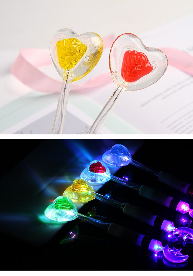 9折 发光棒棒糖酒吧夜店ktv闪光糖创意荧光糖夜场聚会狂欢节圣诞糖果