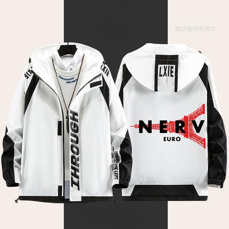 eva联名新世纪福音战士初号机周边衣服男女同款情侣休闲连帽夹克外套