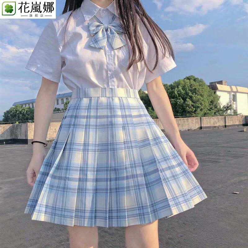 正统jk格裙同厂jk制服温柔一刀山吹水手服百褶裙学院 星野格裙 领结 l