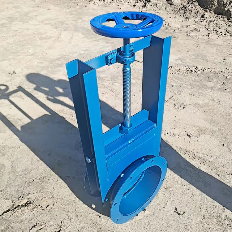 20wl手动插板阀排水渠鱼塘闸水阀手电一体启闭机插板阀不锈钢闸阀260