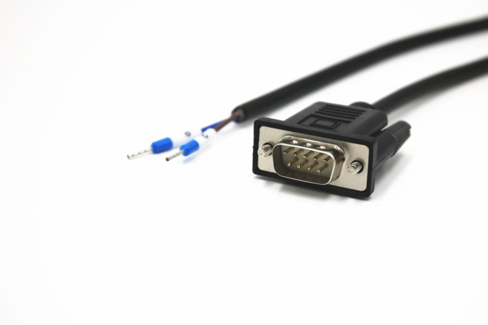 rs485通讯线db9公母头com串口西门子plc昆仑通态触摸屏485线可定做