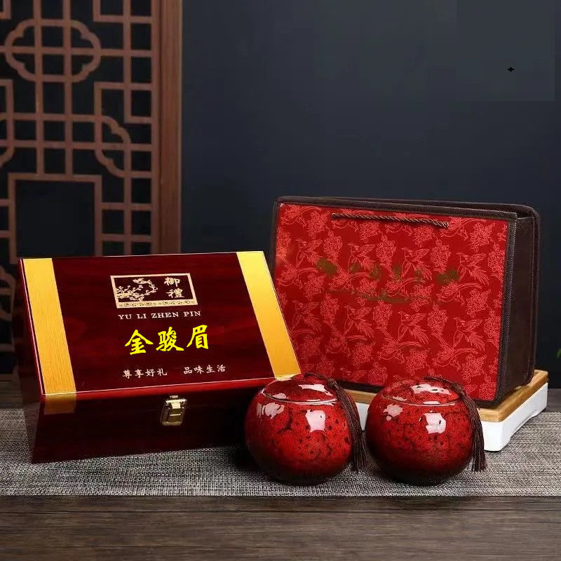 金骏眉红茶茶叶2021新茶特级浓香型武夷金骏眉陶瓷罐礼盒装御礼金骏眉