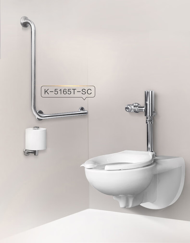 科勒卫浴不锈钢安全扶手浴室扶手5165/5166 5165t-st【图片 价格 品牌