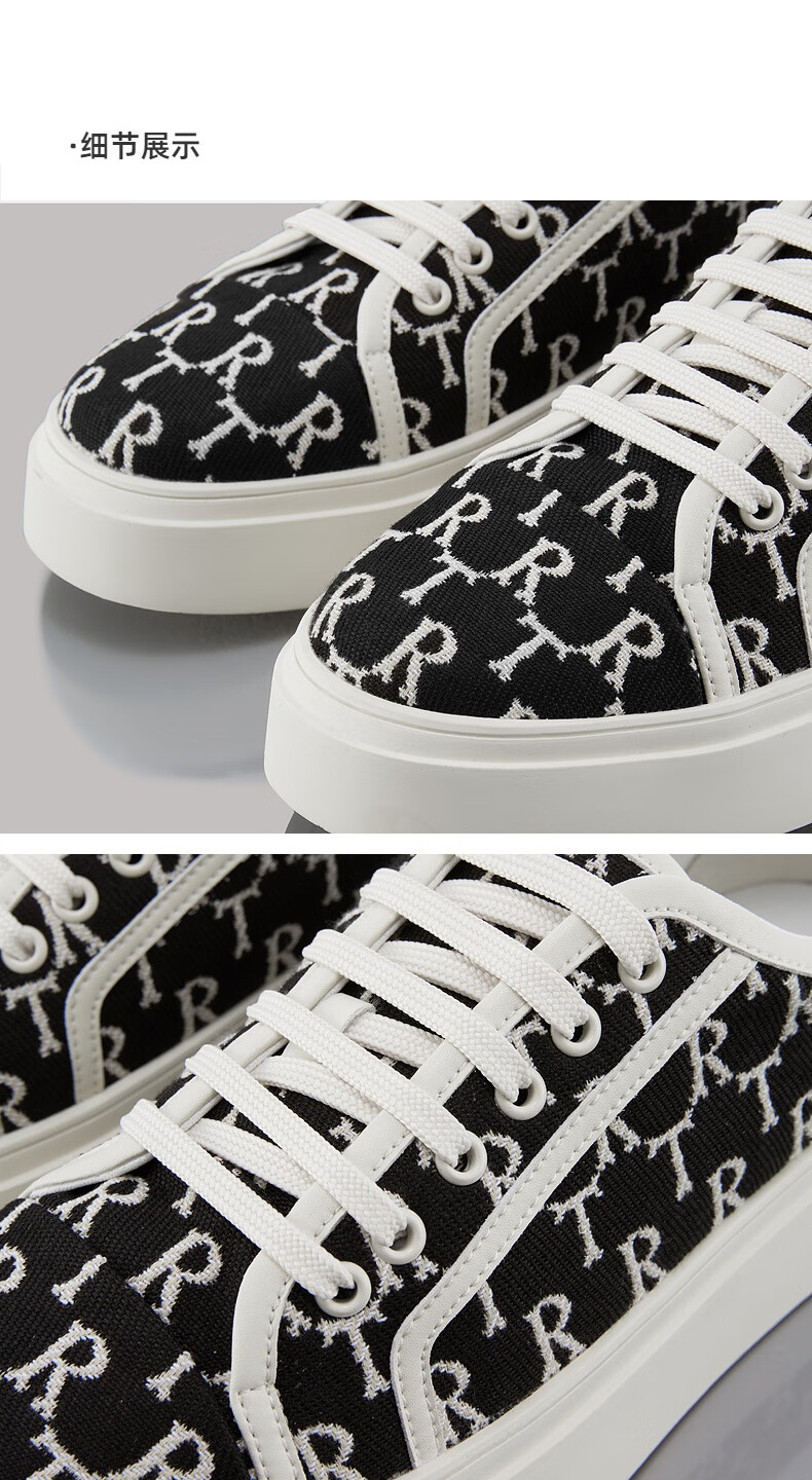 trendiano潮牌夏季男鞋时尚印花潮流鞋子运动鞋休闲鞋低帮鞋男士 杏色