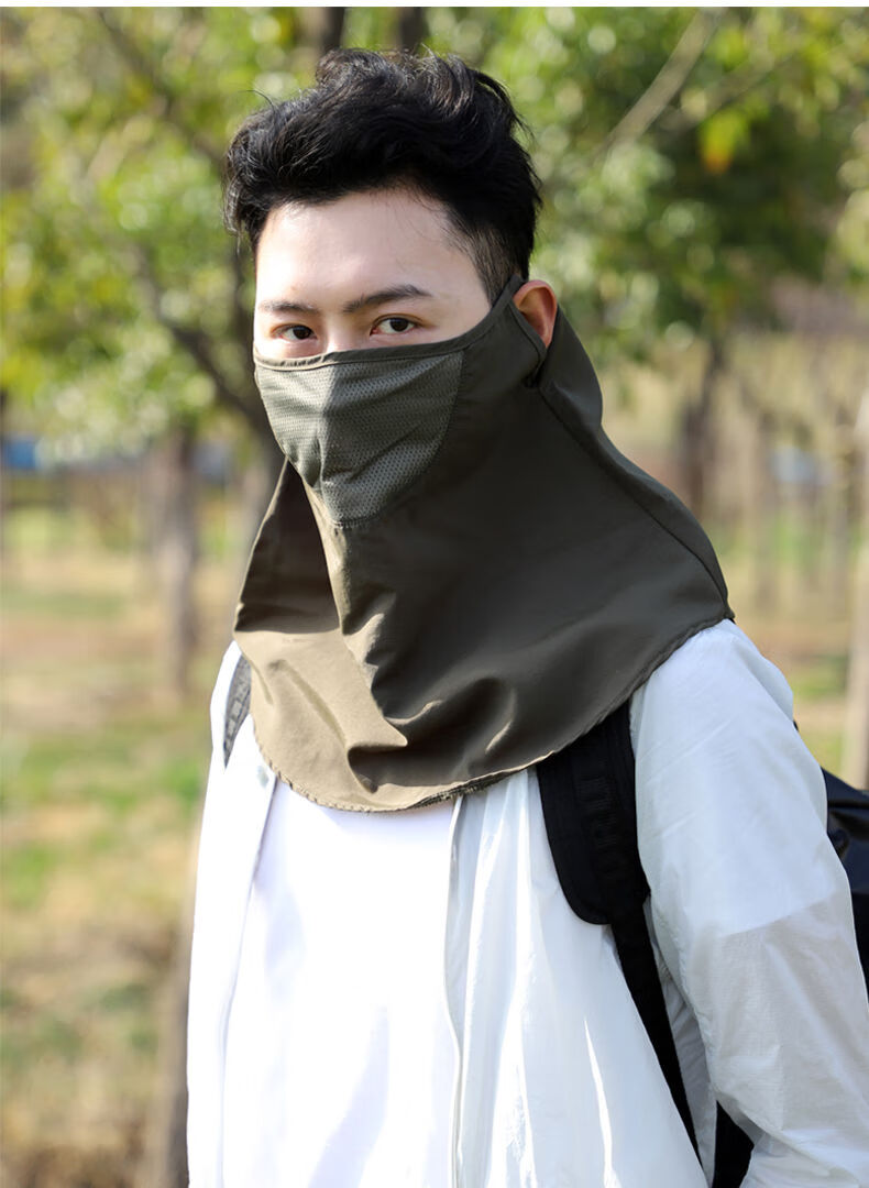 镜坊间新品防嗮面罩夏季防晒护脸面罩男户外遮脸防护沙尘遮阳护颈围脖