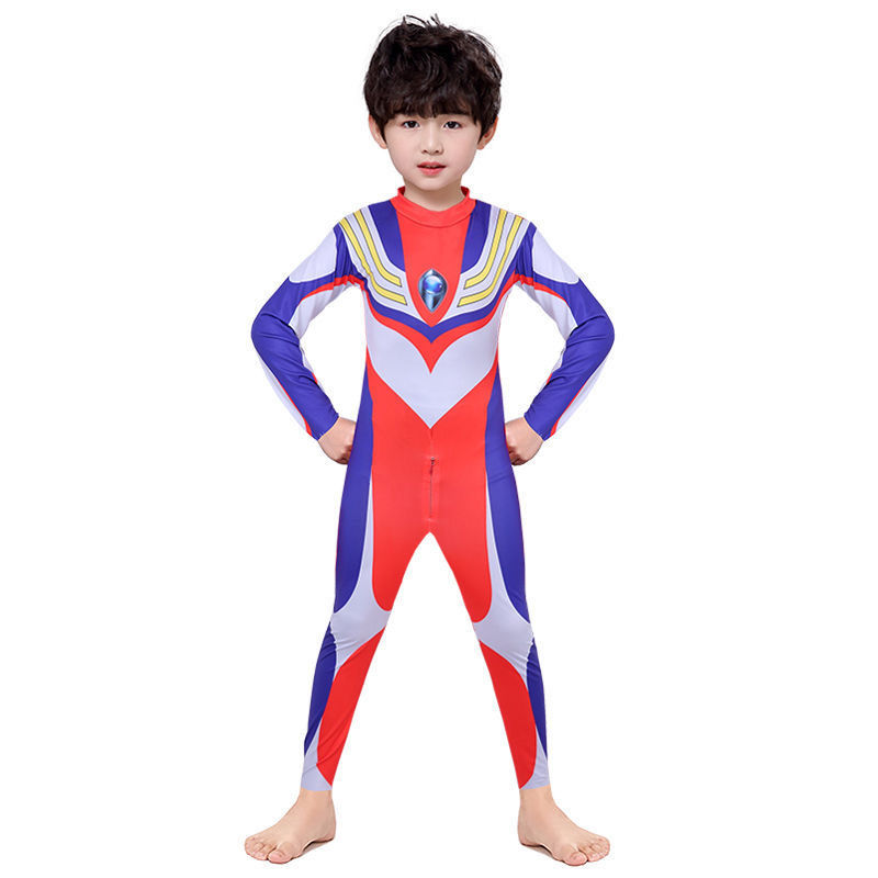 奥特曼连体泳衣 迪迦奥特曼泳衣防晒长款连体泳衣捷德奥特曼连体长袖