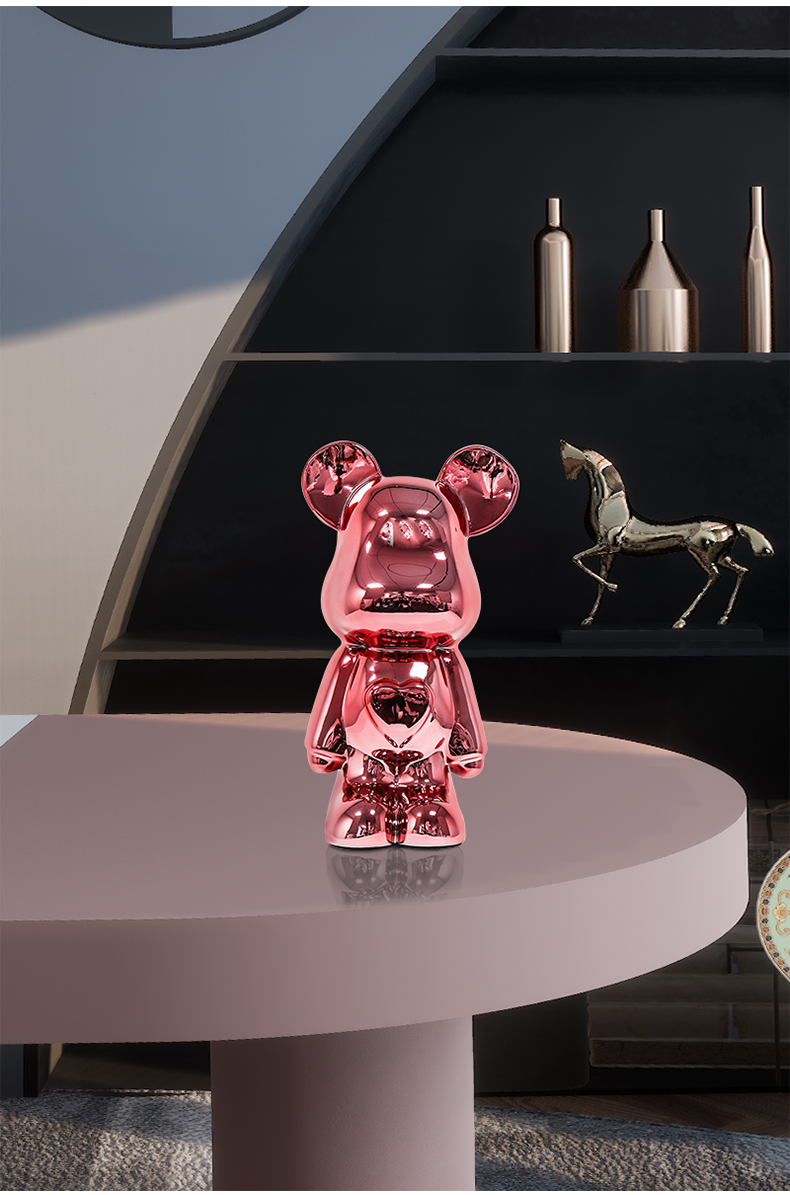 星际熊大摆件现代卡通暴力熊摆件客厅潮流公仔家居样板房星际熊轻奢