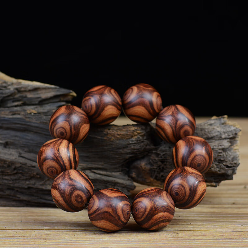 昂比熊新品缅甸小叶藤香木手串烟花纹留疤似海南黄花梨佛珠批发念珠