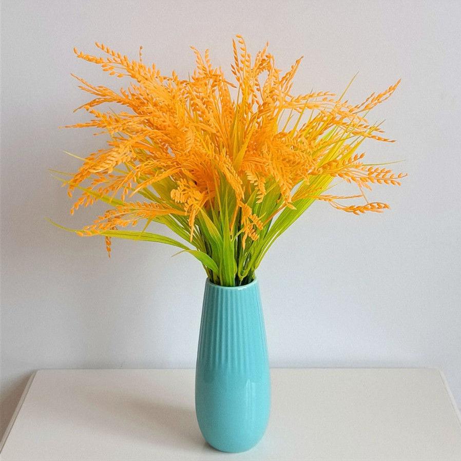 黄金麦穗带瓶黄金麦穗客厅摆件假麦穗稻谷仿真花带花瓶套装假花塑料花