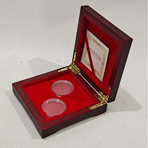 保护盒单枚2枚5枚10枚20枚卷筒木盒硬币包装中国人行30mm单枚装空木盒