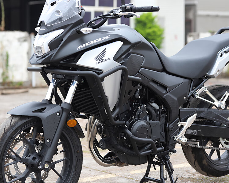 12，工馬適用於本田CB400X保險杠摩托車cb400x護杠改裝全包圍上下防摔杠 B款黑色 上杠+下杠