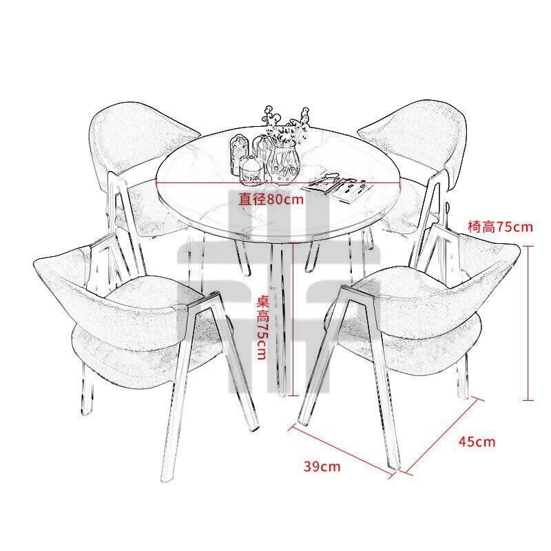 雄卓食堂餐桌椅組合洽談桌椅組合咖啡店奶茶店圓形桌子辦公休閒小戶型