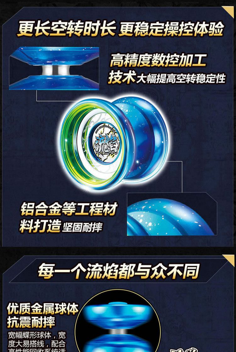 悠悠球比赛专用溜溜球版网红儿童玩具男女孩yoyo球675805速霸s配5礼