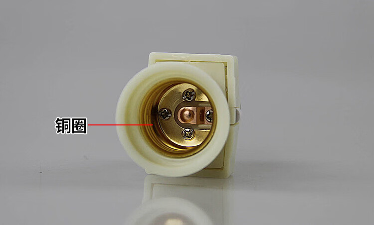 老式e27螺口双分火灯头带开关插座螺旋灯口宿舍灯座转换器多用灯06