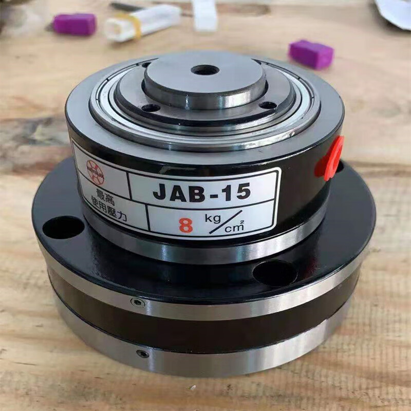 前置回转空压高速中空夹头内撑涨外夹筒夹气动夹头jab-15液压油压 内