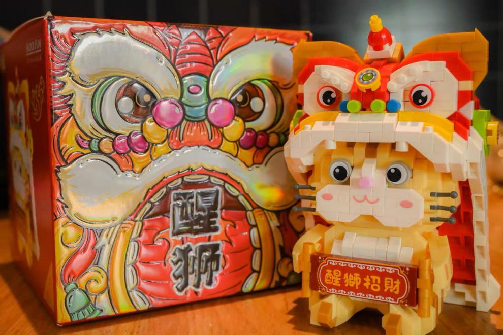 9265国宝京剧微钻颗粒小颗粒拼插积木国粹 9258 9265 9266国潮三件套
