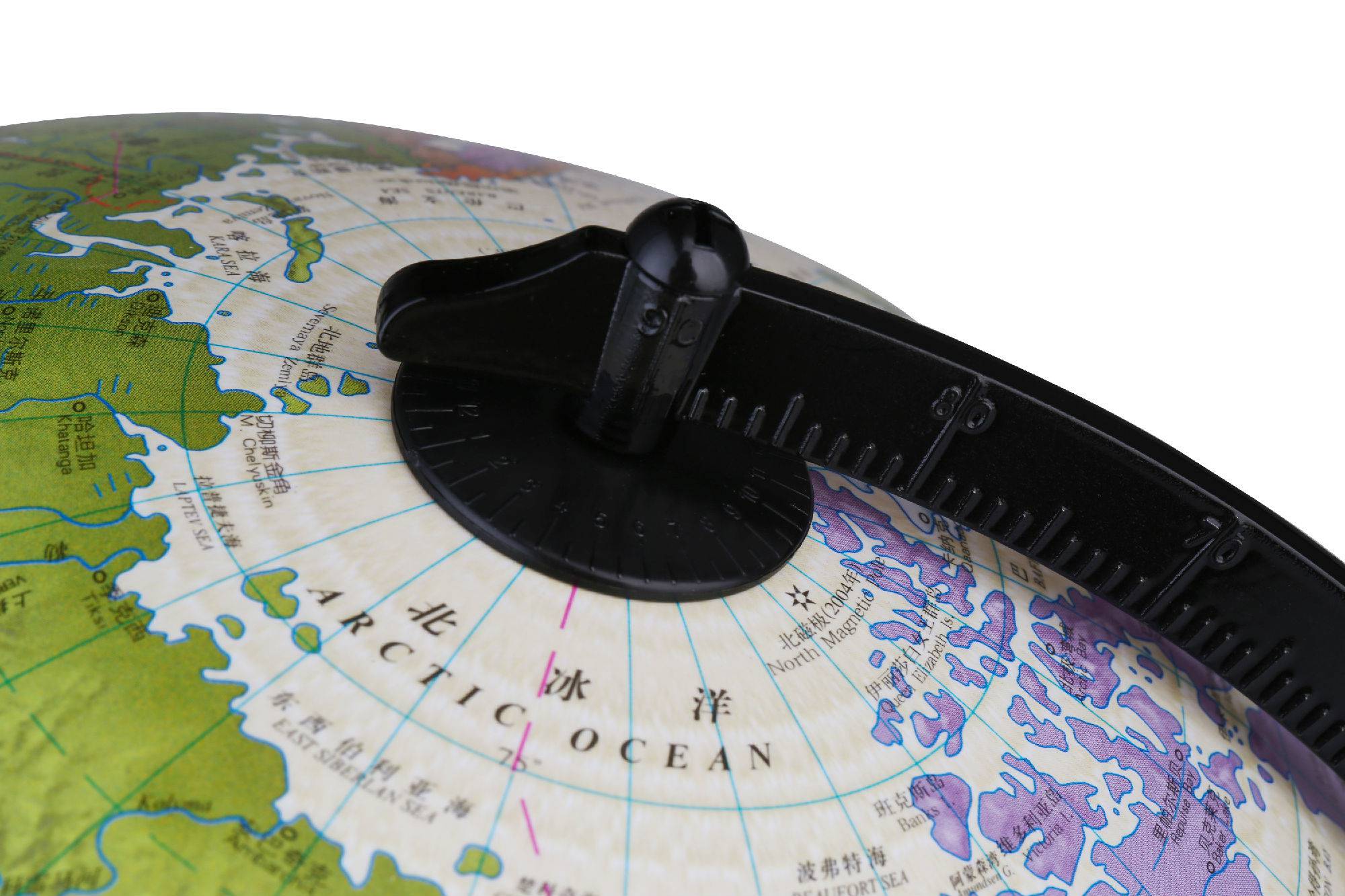 《博目 25cm中英文政区仿古ar地球仪(炫影黑架)办公用品 ar互动 创意