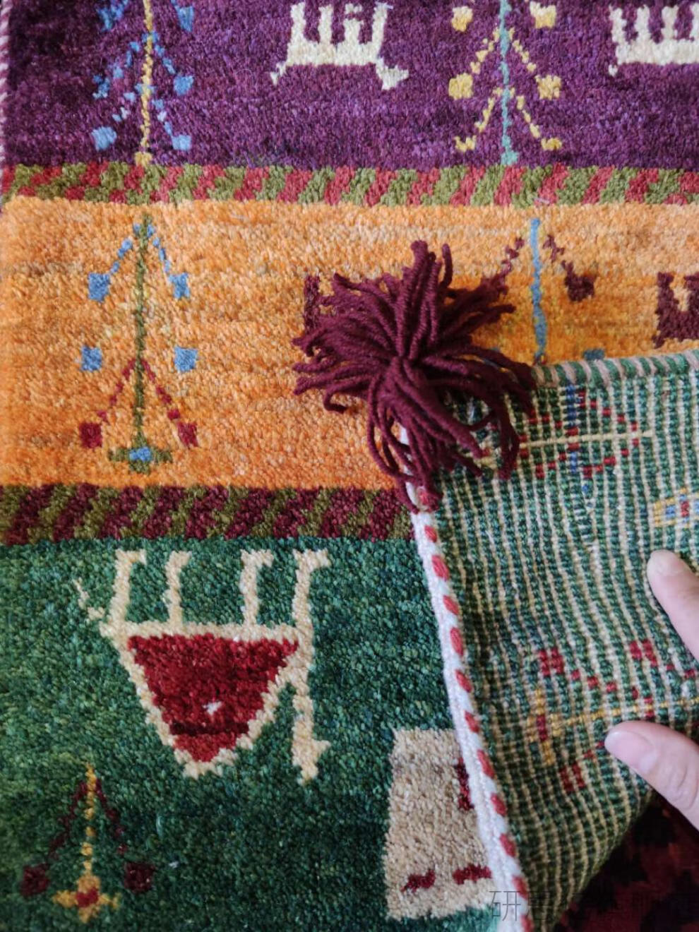 伊朗波斯挂毯zamani64迷你挂毯地垫波斯游牧民族手工波西米亚风