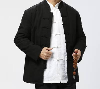 青年潮牌中国风衬衫背心汉服太极服中山装古装古风青年民国风外套亚麻