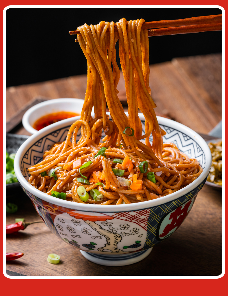 美玉正宗大武汉热干面湖北特产碱水面面条速食干拌面含调料包酸豆角味