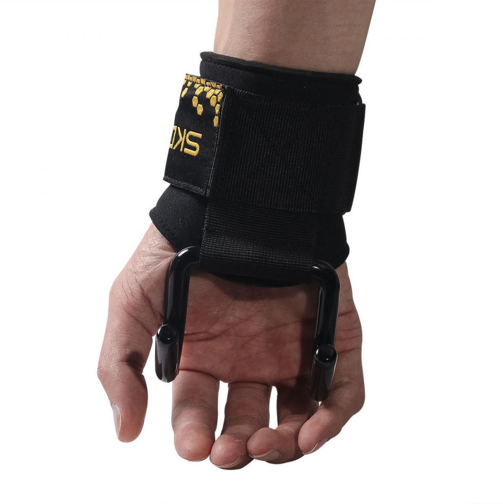 健身护掌护腕助力带引体向上硬拉护掌单杠辅助握力举重护手套黑色握力