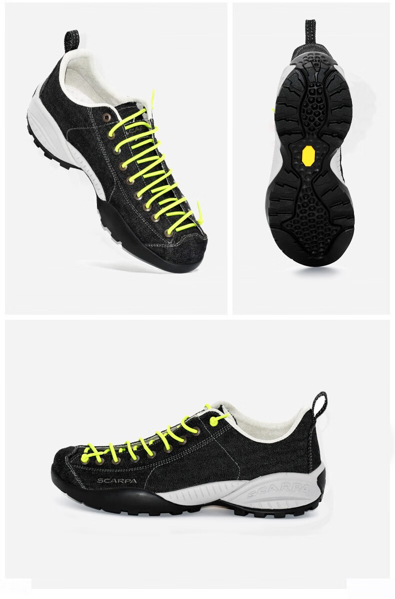 scarpa春夏季男女户外透气防滑舒适时尚休闲鞋莫吉托经典牛仔版 黑色