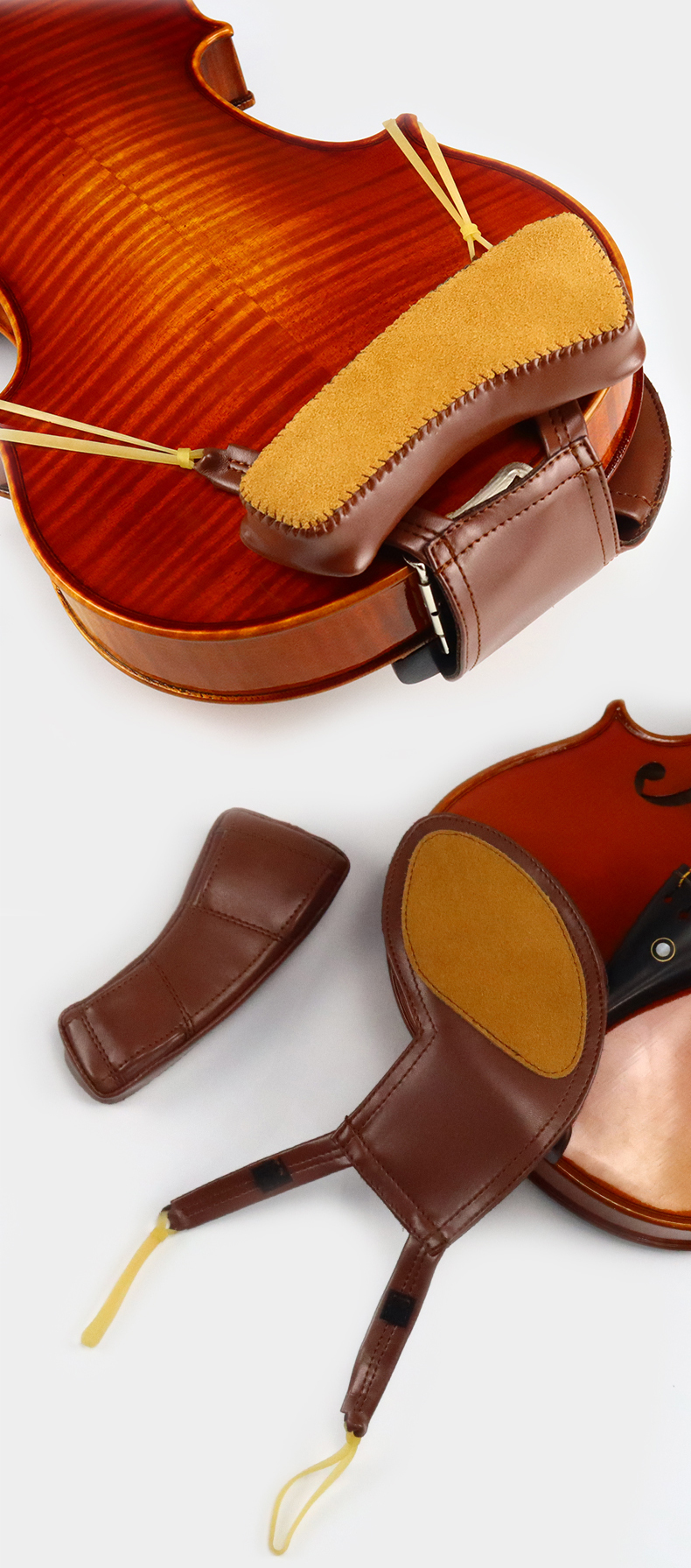 垫提琴配件垫肩托腮垫 【棕色款】单独腮托垫4/4-3/4小提琴使用【图片