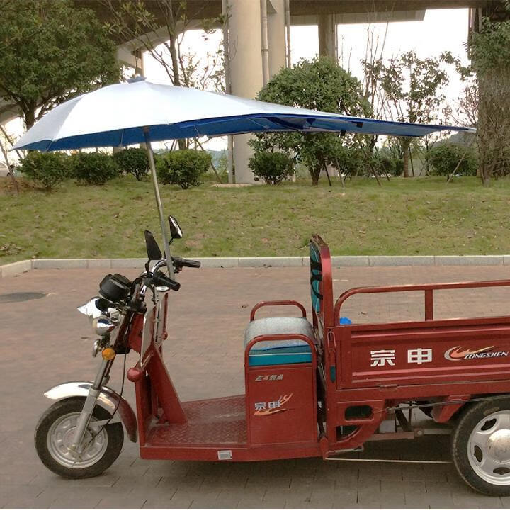 正招摩托车遮阳伞 男士单伞电动车遮阳伞 挡雨棚三轮车雨伞加厚大