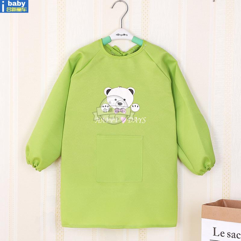 儿童画画罩衣衣围兜防水反穿防脏饭兜秋冬幼儿园儿童罩衣幼儿园反穿衣