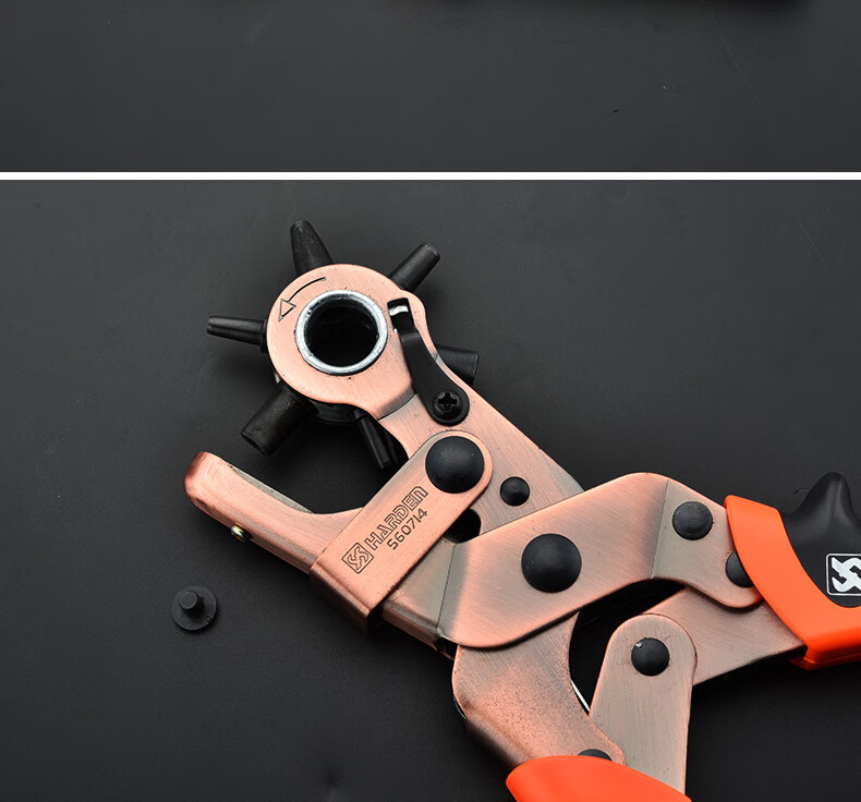 皮带打孔器腰带裤带打孔钳子家用皮革打眼皮包带单孔 升级款,3种圆孔