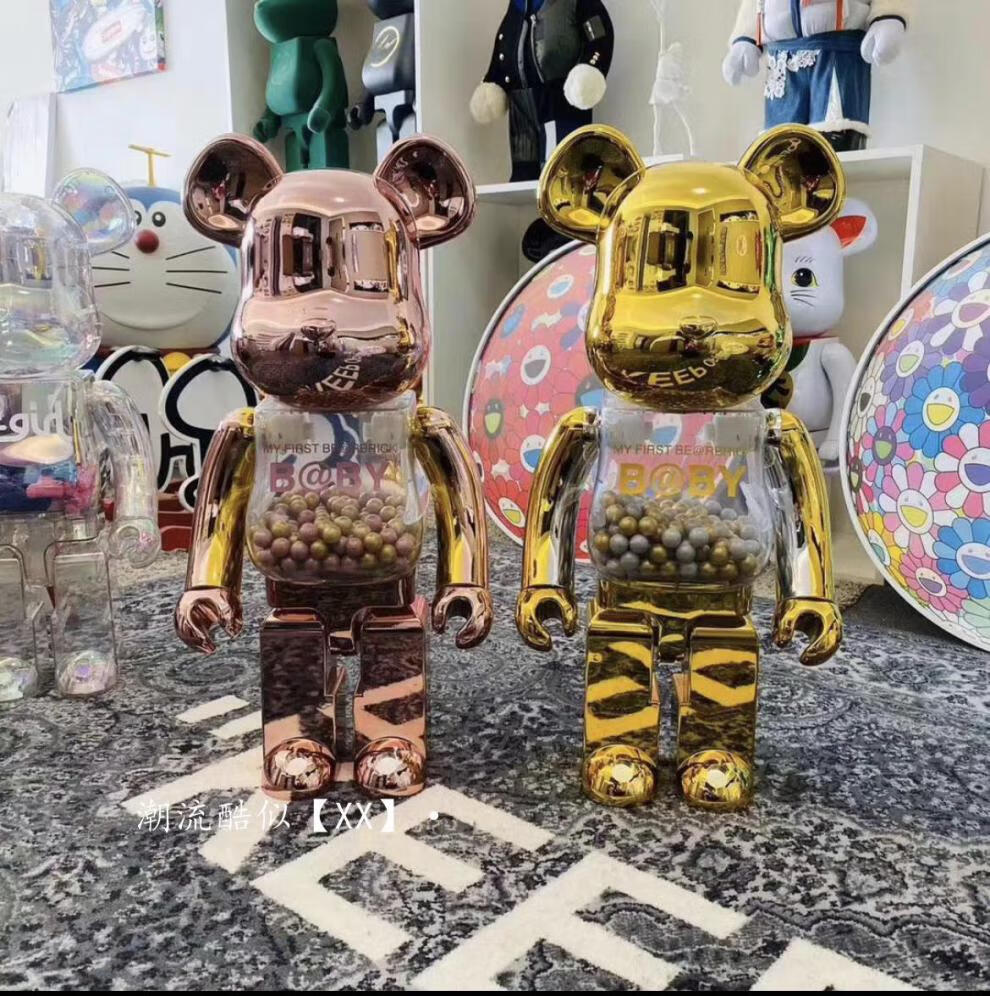 暴力熊摆件千秋xgirl家玩偶模型积木熊公仔400花梨色40028cm收藏加购