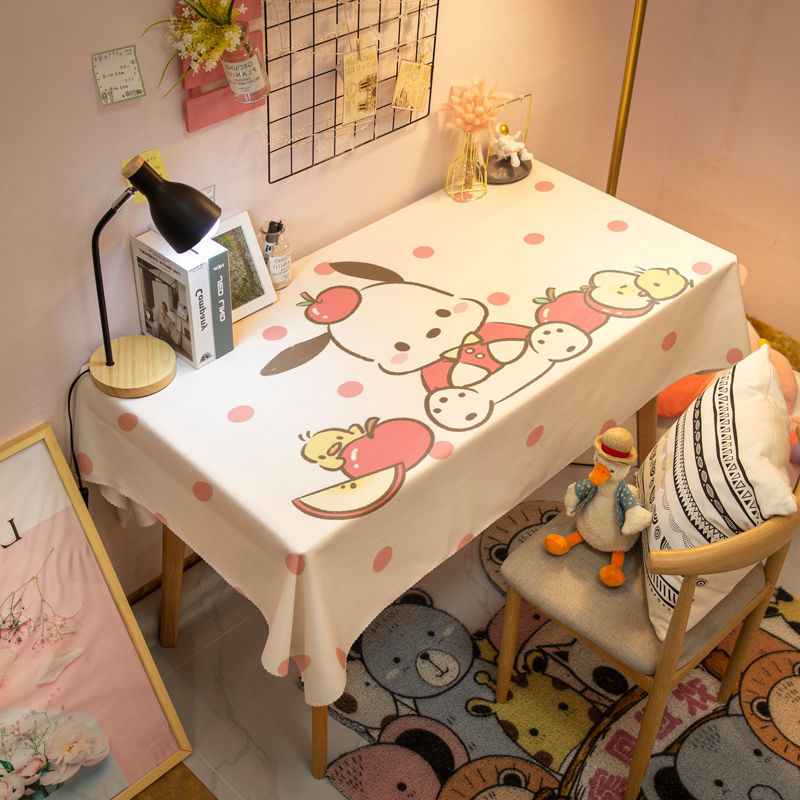 库洛米桌布 库洛米玉桂狗可爱软萌少女心桌布防水防烫餐桌垫易洗书桌