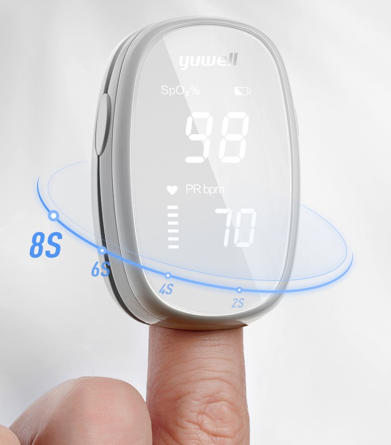 鱼跃牌yuwell血氧仪yx102家用指夹式血氧饱和度脉搏检测氧气浓度器指