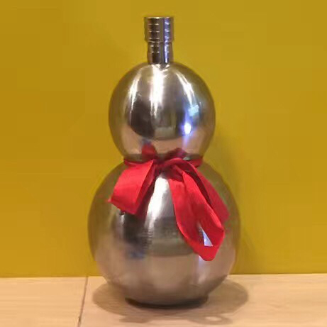 304不锈钢酒壶水壶白钢酒葫芦1237斤装随身户外便携空酒瓶家用加厚