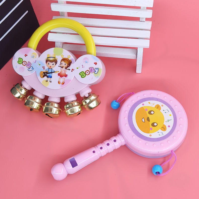手摇铃新生婴幼儿童宝宝安抚0玩具1岁612个月小铃铛手握手抓早教手