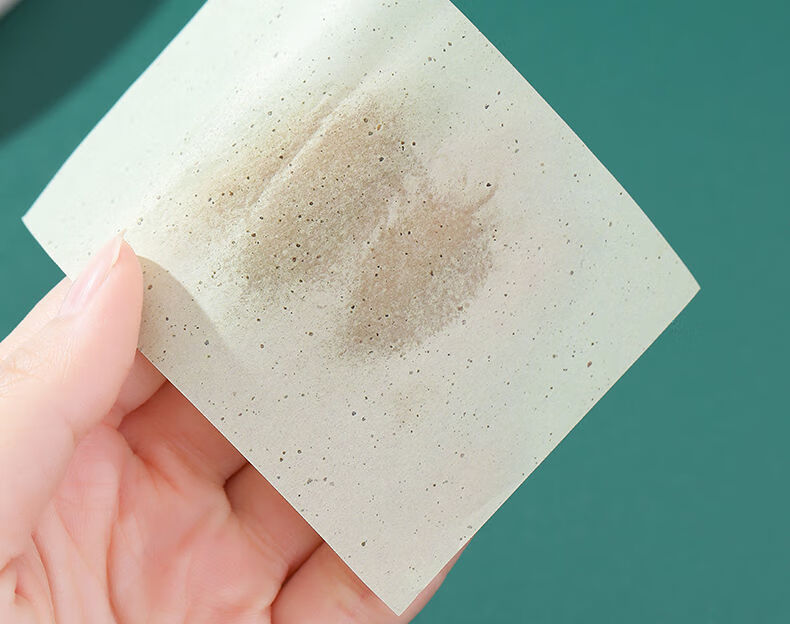 300张吸油纸面部女控油收缩毛孔绿茶绒面吸油面纸去油纸脸部男士绿茶