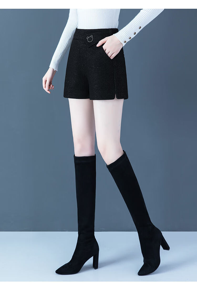 时尚短裤女 黑色 4xl /32码:145-160斤【图片 价格 品牌 报价】-京东