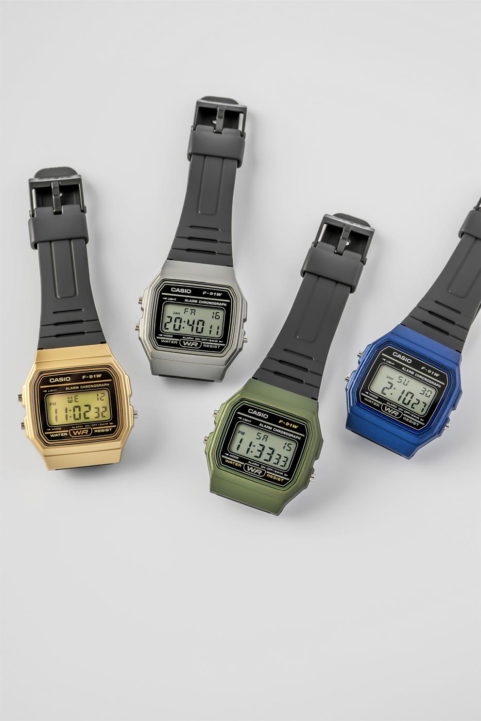 官方旗舰】卡西欧(casio)小方块手表独角兽联名运动电子表同款f91w