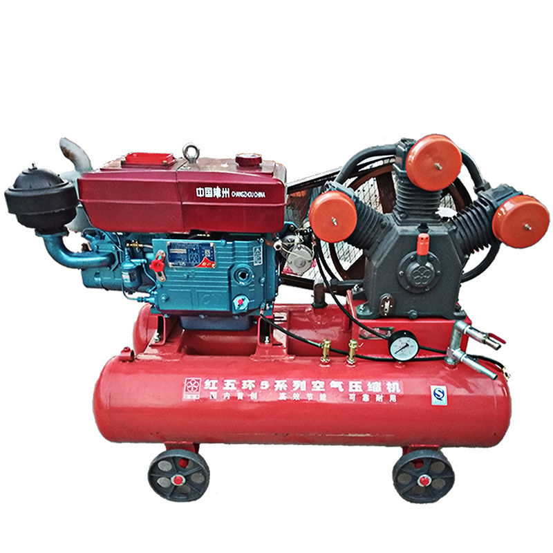 红五环柴油空压机w3.0/2.8/1.8风镐机风炮机破路机凿路活塞空压机 3.